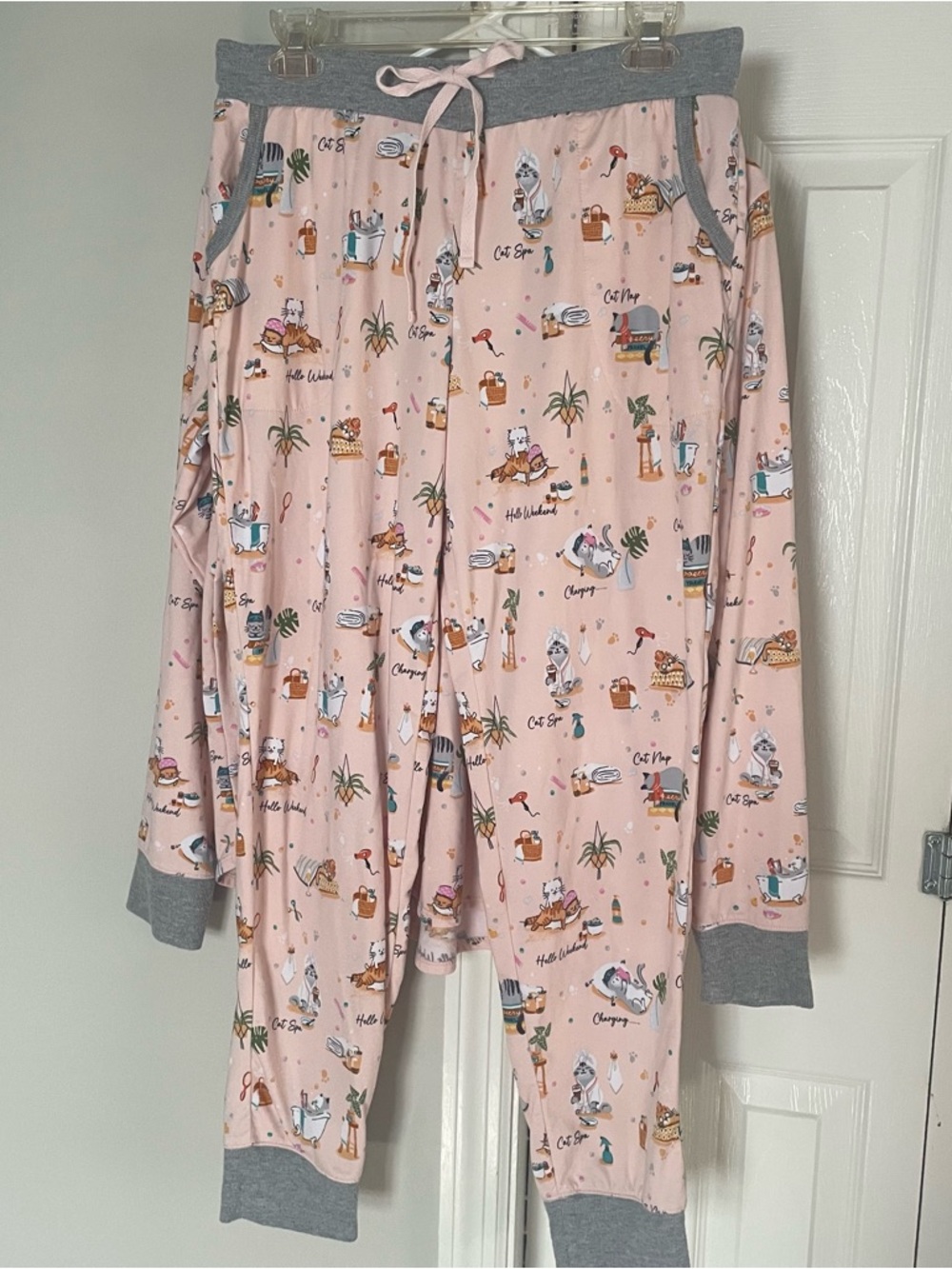 Cuddle Duds Cat Spa soft fleece pajamas size M - Picture 4 of 7